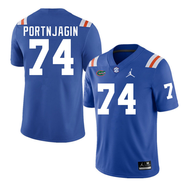 Men #74 Noel Portnjagin Florida Gators College Football Jerseys Stitched-Throwback